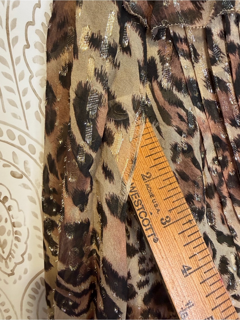 The Kooples Paris size 2 Animal / Cheetah Print Long Sleeve Shimmery Dress - Picture 10 of 10